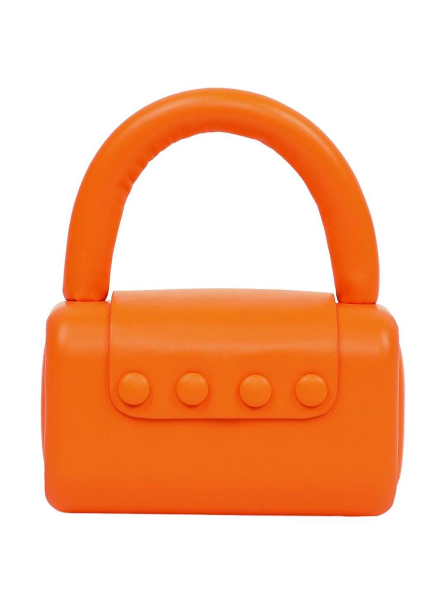 HauteSauce Orange Solid Small Handbag