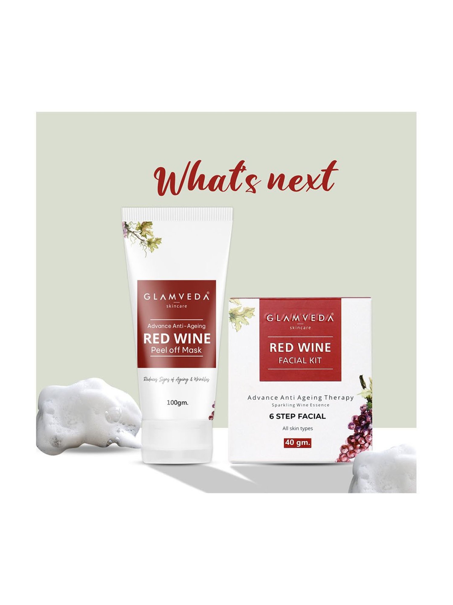 Glamveda Refreshing Red Wine Essence Advanced Anti Ageing Face Wash - 100 ml