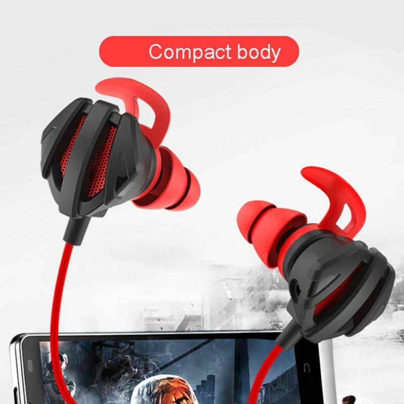 Vicabo G6 3.5mm In Ear Wired Gaming Headset, Stereo Earphone with Dual Controllable Mic for Switch PS4 Laptop - Black/Green