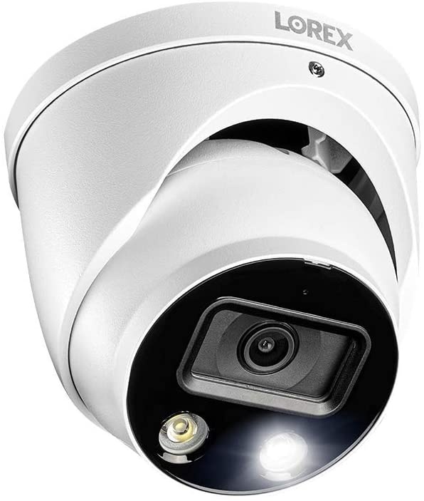 Lorex N4K2SD-86WD 4K Smart Deterrence Surveillance System Featuring N842A82 2TB 4K Fusion NVR and 6 E892DD 4K Two-Way Audio Smart Motion Detection Dome Cameras