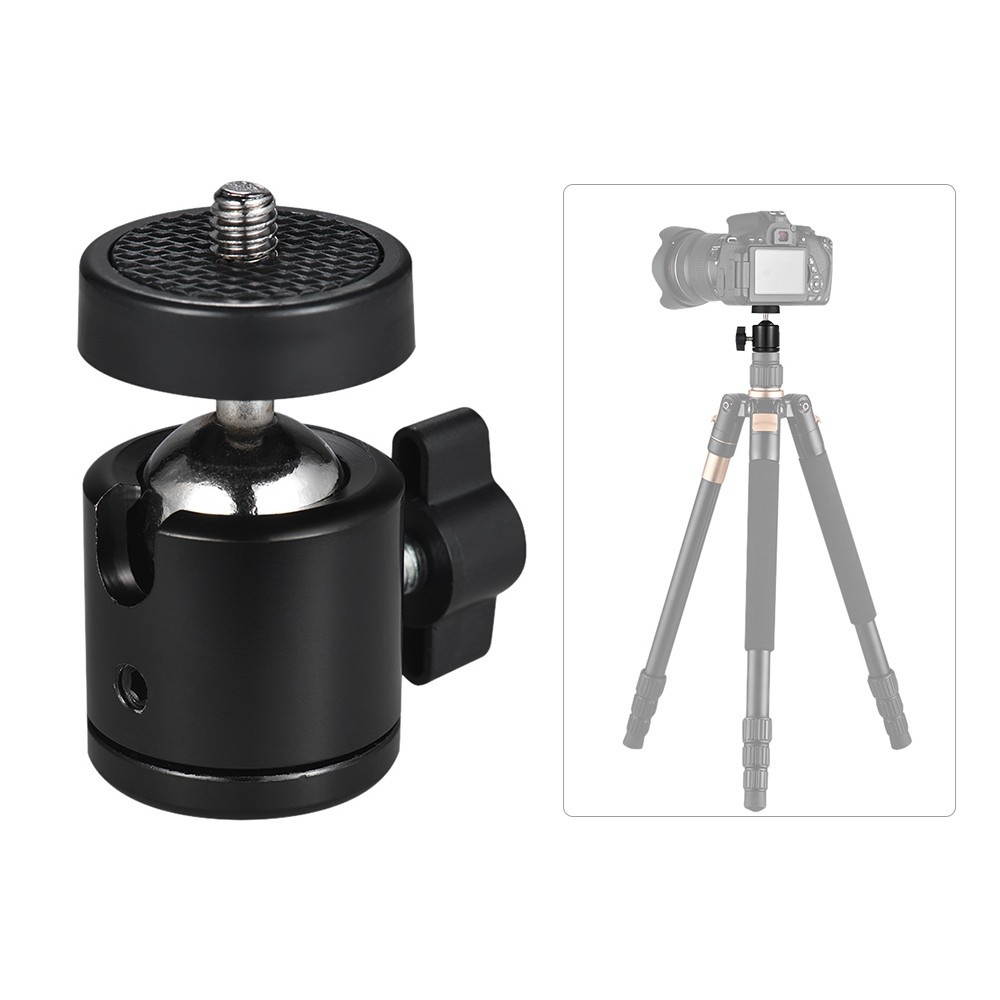 2pcs 360 Degree Rotating Swivel Mini Tripod Ball Head with 1/4" Screw Thread Base Mount for DLSR Camera