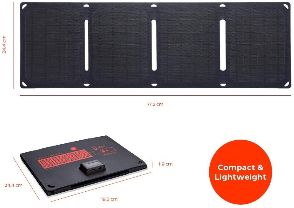 Voltaic Systems Arc 20 Watt Rapid Solar Laptop Charger, 24,000mAh | Includes a USB-C PD Battery Pack (Power Bank) and 2 Year Warranty | Powers Laptops Including MacBook