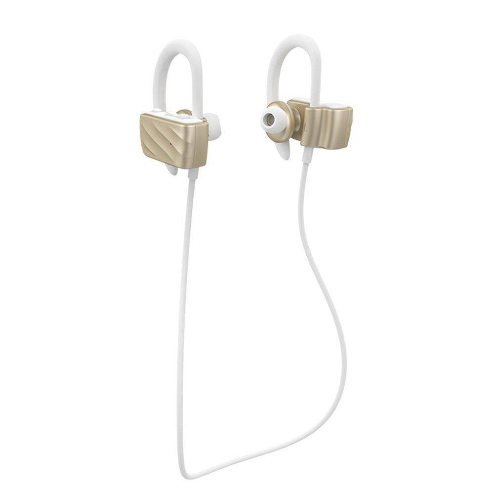 Roman S560 Bluetooth earphones, Wireless V4.1 Sweatproof Sports Workout Earbuds for Running, Stereo Noise Cancelling Headset(Gold)