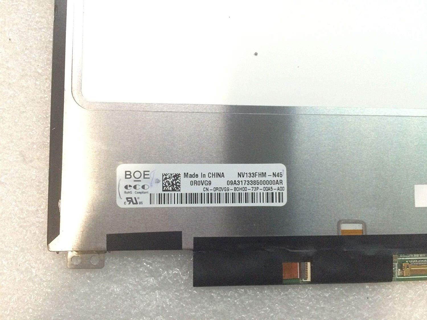 13.3" 1920x1080 LED LCD Screen NV133FHM-N46 IPS EDP30PIN for DELL DP/N:0R0VG9 Non-Touch FHD