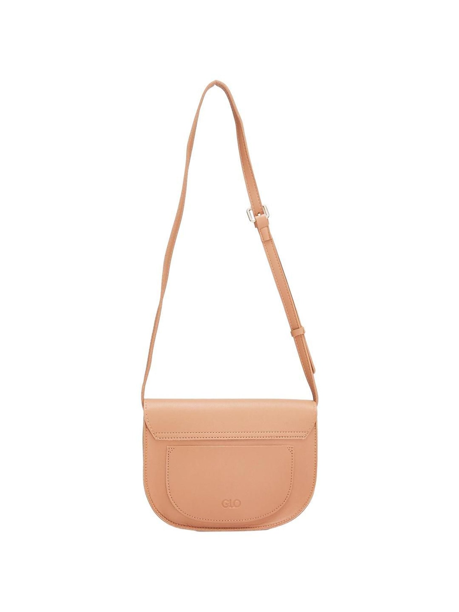 Globus Tan Solid Medium Sling Handbag