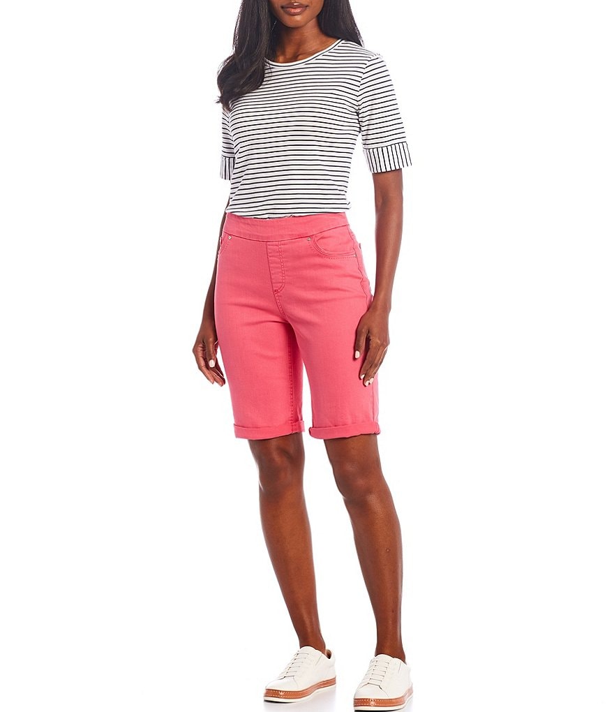 Westbound Petite Size the HIGH RISE fit Pull-On Bermuda Shorts