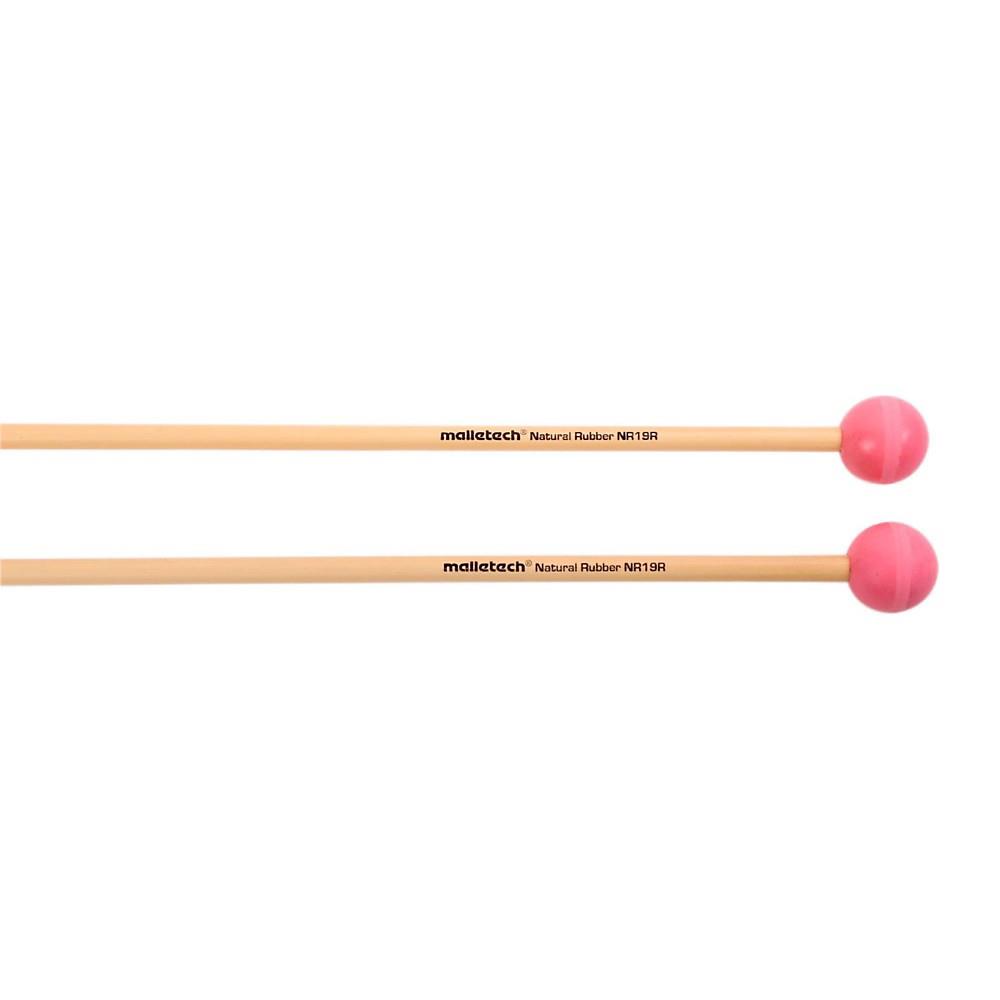 Malletech NR19R Natural Rubber Pink Rattan Xylophone Mallets