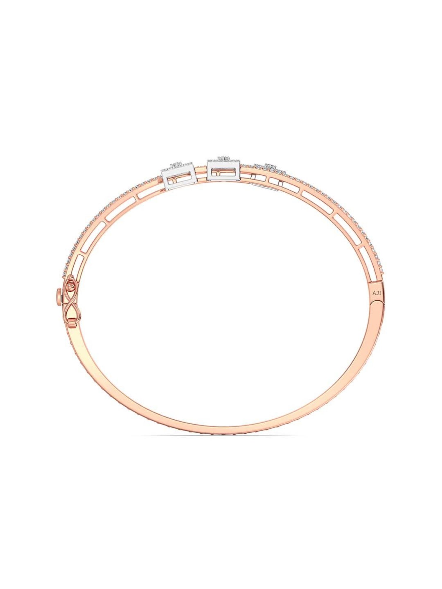 Joyalukkas 18k Rose Gold & Diamond Square-shape Bracelet for Women