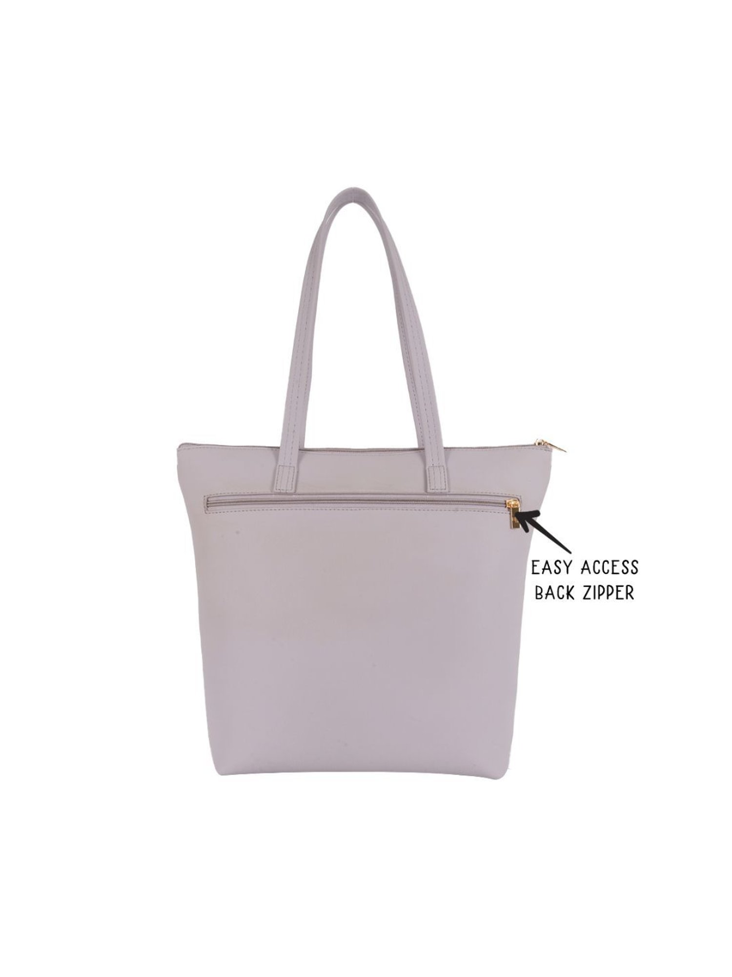 Baggit Violet Solid Large Tote Bag