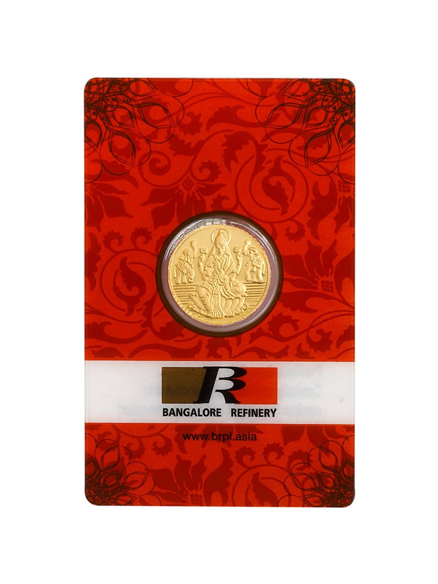 Bangalore Refinery Goddess Lakshmi 24k (999) 5gm Gold Coin
