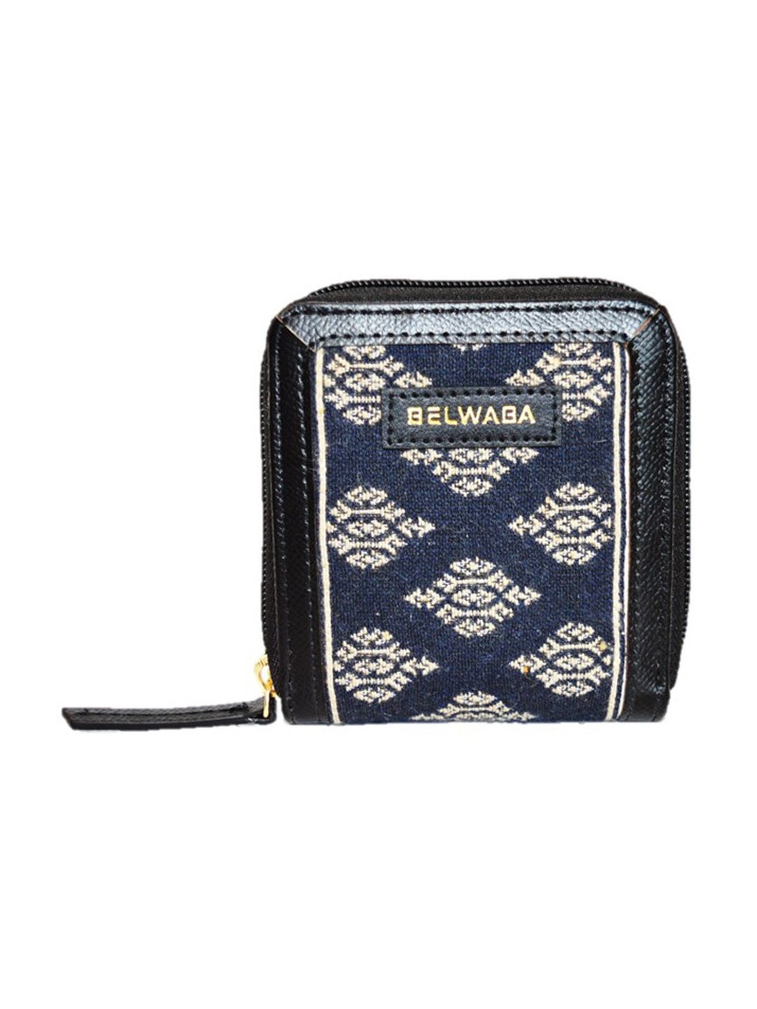 BELWABA Navy Blue Printed Wallet for Women