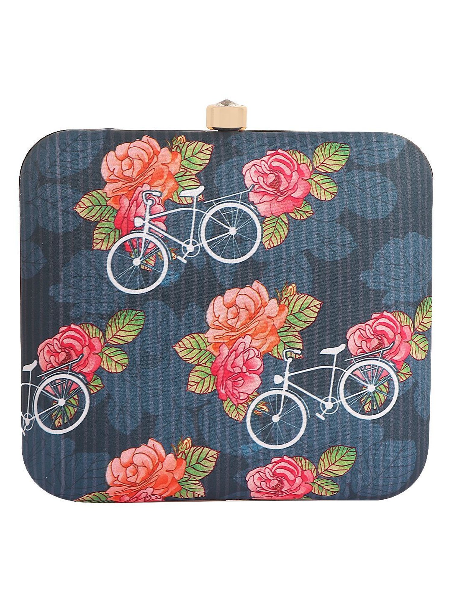 Horra Blue Embellished Clutch