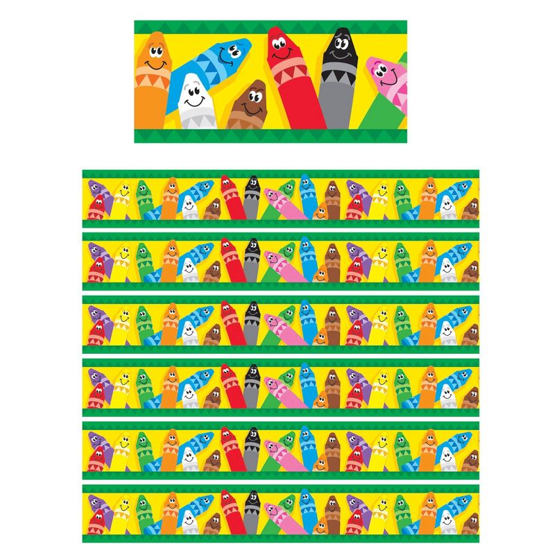 6pk 35.75' per pack Colorful Crayons Bolder Borders - TREND