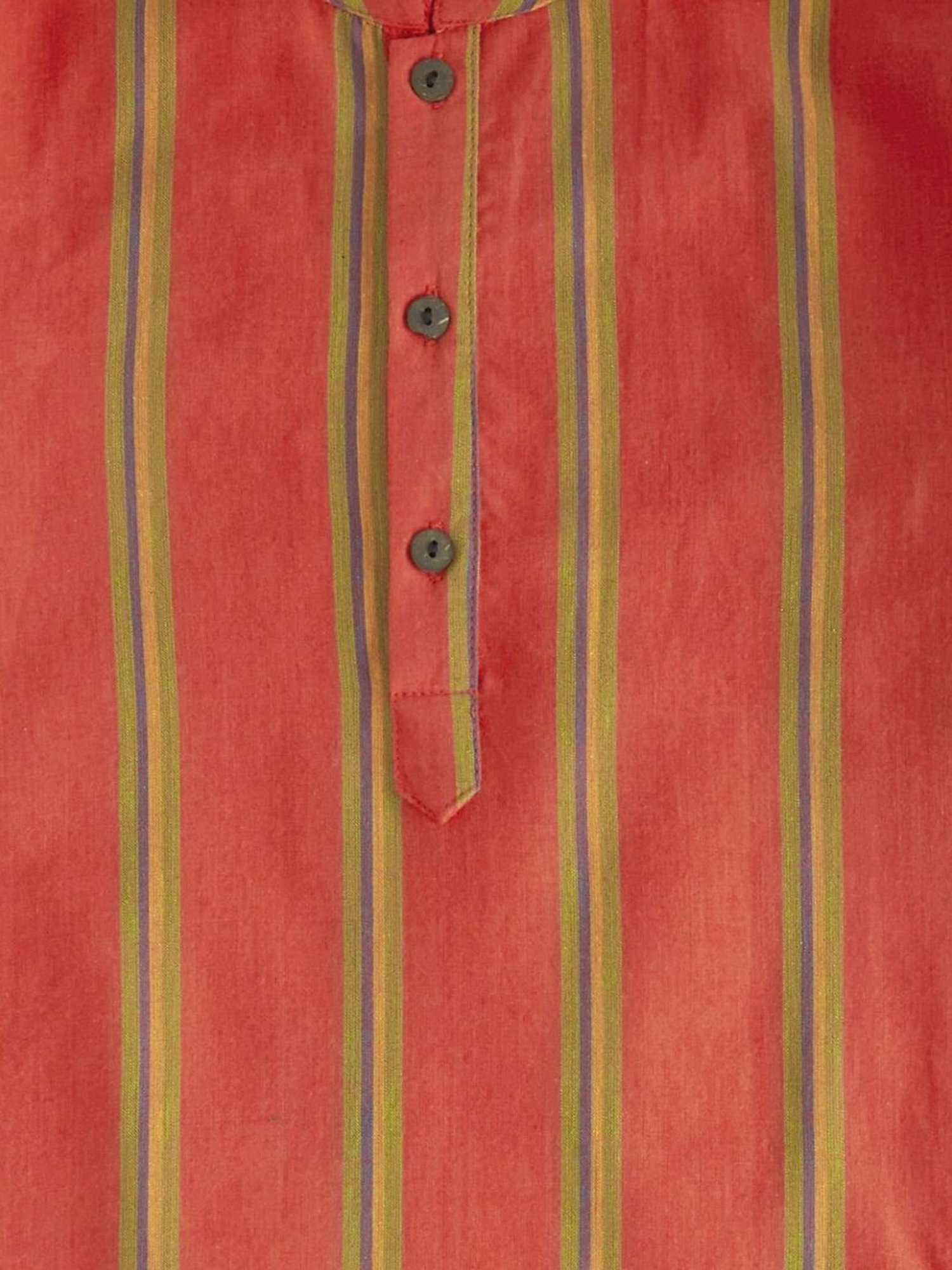 YU by Pantaloons Kids Pink & White Cotton Striped Kurta Set