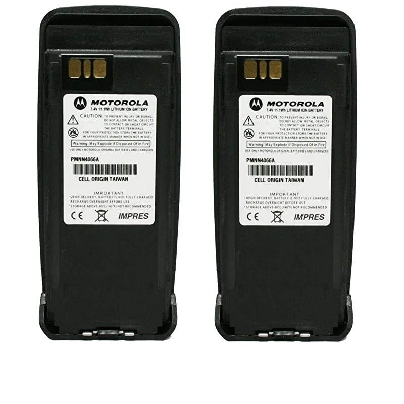 PMNN4066 PMNN4066A 2PACK Original  Submersible IP57 IMPRES Slim Battery LiIon 74V 1700mAh Compatible with MOTOTRBO XPR6100 XPR6300 XPR6350 XPR6500 XPR6550 XPR6380 XPR6580