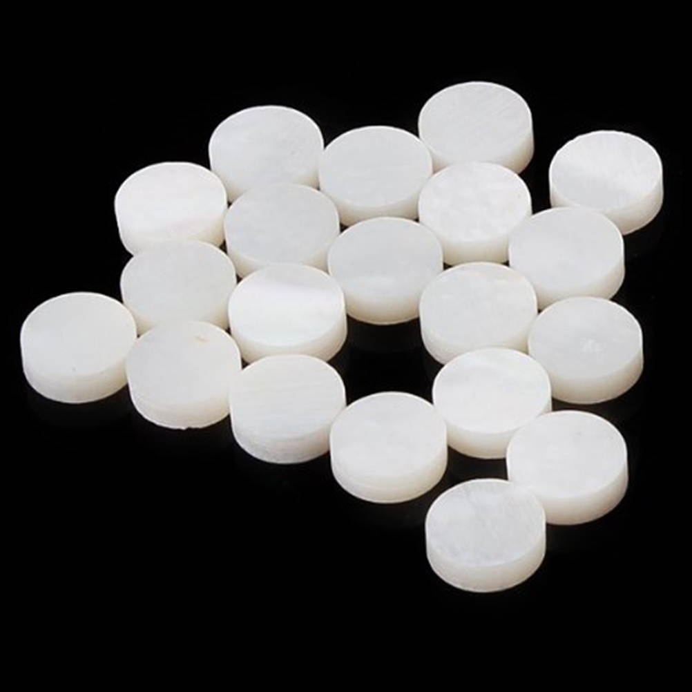 10pcs 6mm Round White Pearl Shell Dots for Guitar Fingerboard