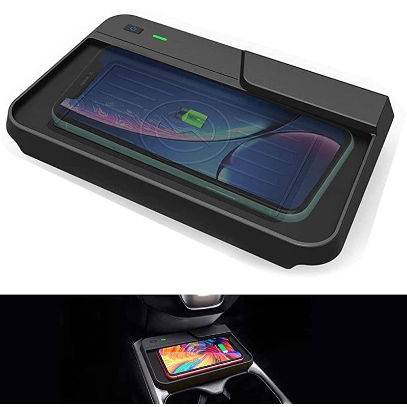 Wireless Charger for CRV Car Fast Charging Charger Center Console Holder Storage Box QI Enable Cell Phone Wireless Charging Pad Mat for Honda CRV 2019 2018 2017 Interior Accessory
