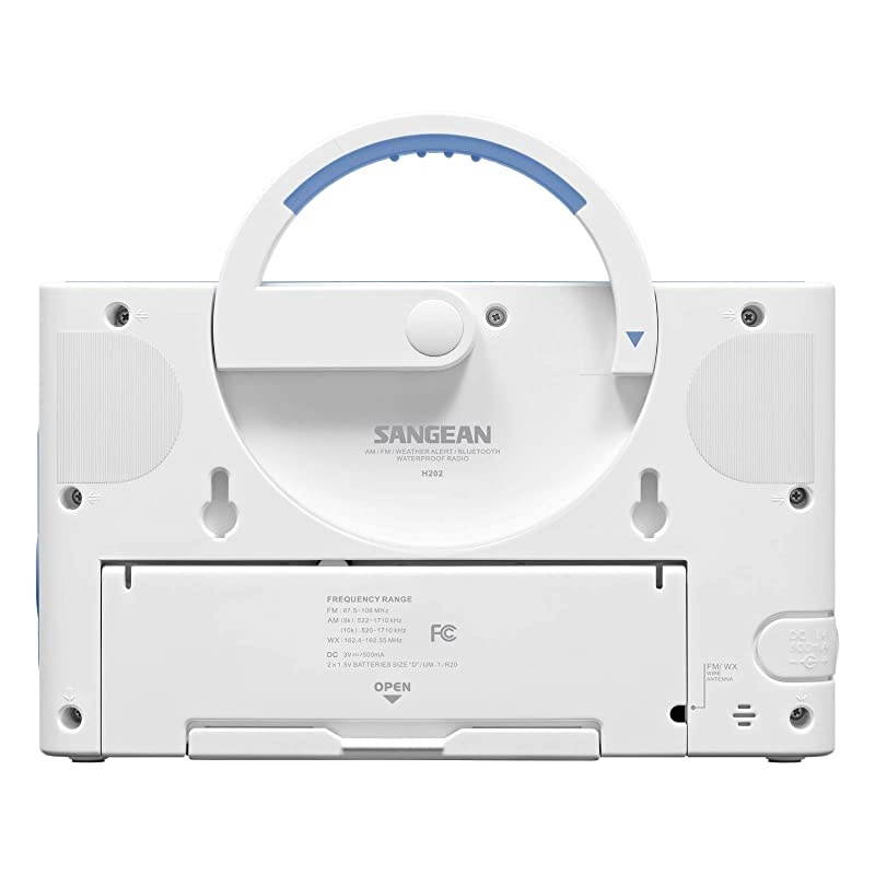 H202 Portable AMFMWeather Alert Bluetooth Digital Tuning Waterproof Shower Radio