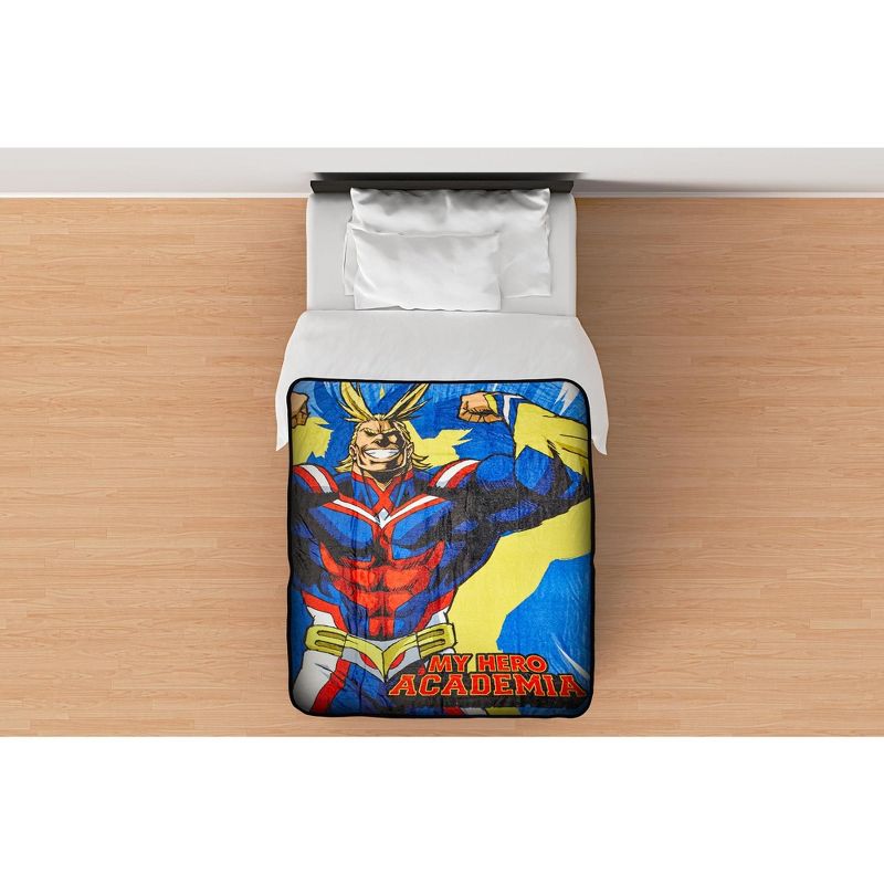 Just Funky My Hero Academia Official All Might Large Fleece Throw Blanket | 60 x 45 Inches