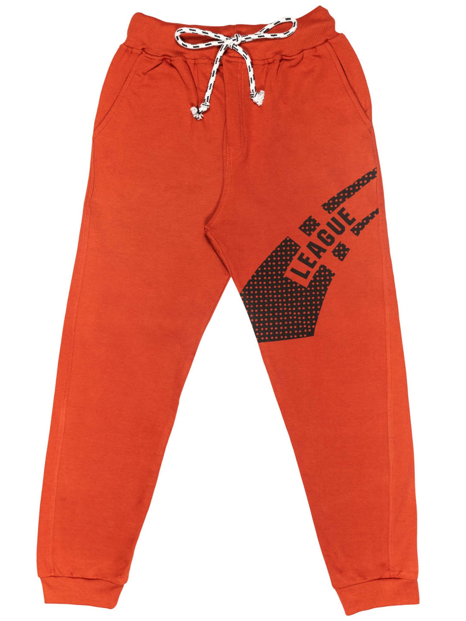 Todd N Teen Kids Rust & Black Graphic Print Joggers (Pack Of 2)