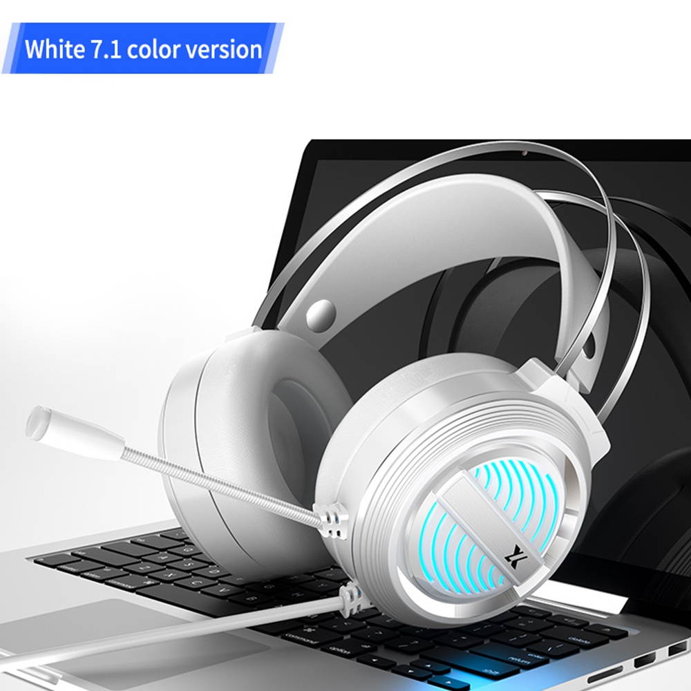 X9 Stereo Gaming Headset 7.1 Virtual Surround Bass Gaming Earphone Over-ear Game Headphone USB Plug Volume Control with Mic LED Light for Computer PC Gamer
