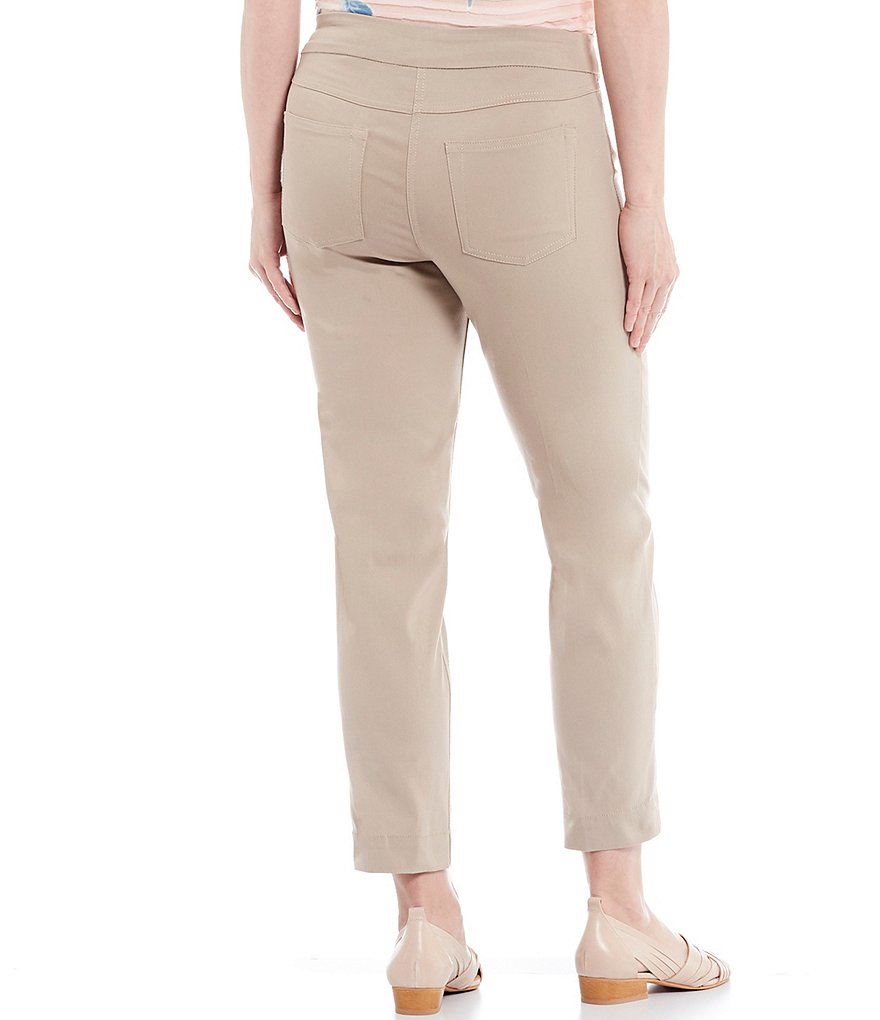 Multiples Petite Size Stretch Twill Pull-On Ankle Pants