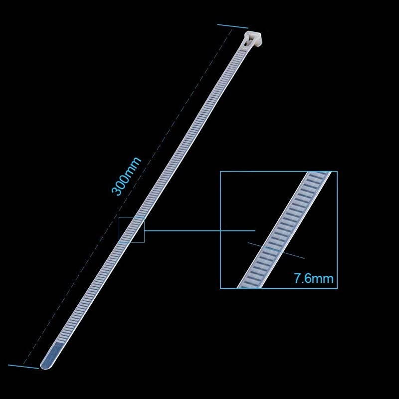 Ties (500pcs) Self-Locking 8 Inch Nylon Cable Ties in Blue