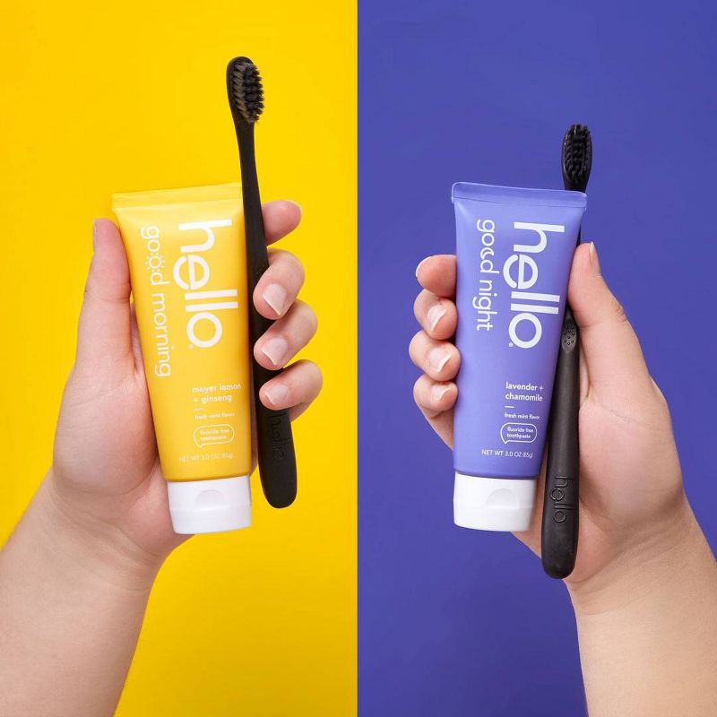 hello Good Night Fluoride Free Toothpaste - Lavender + Chamomile + Fresh Mint Vegan & SLS Free - 3oz