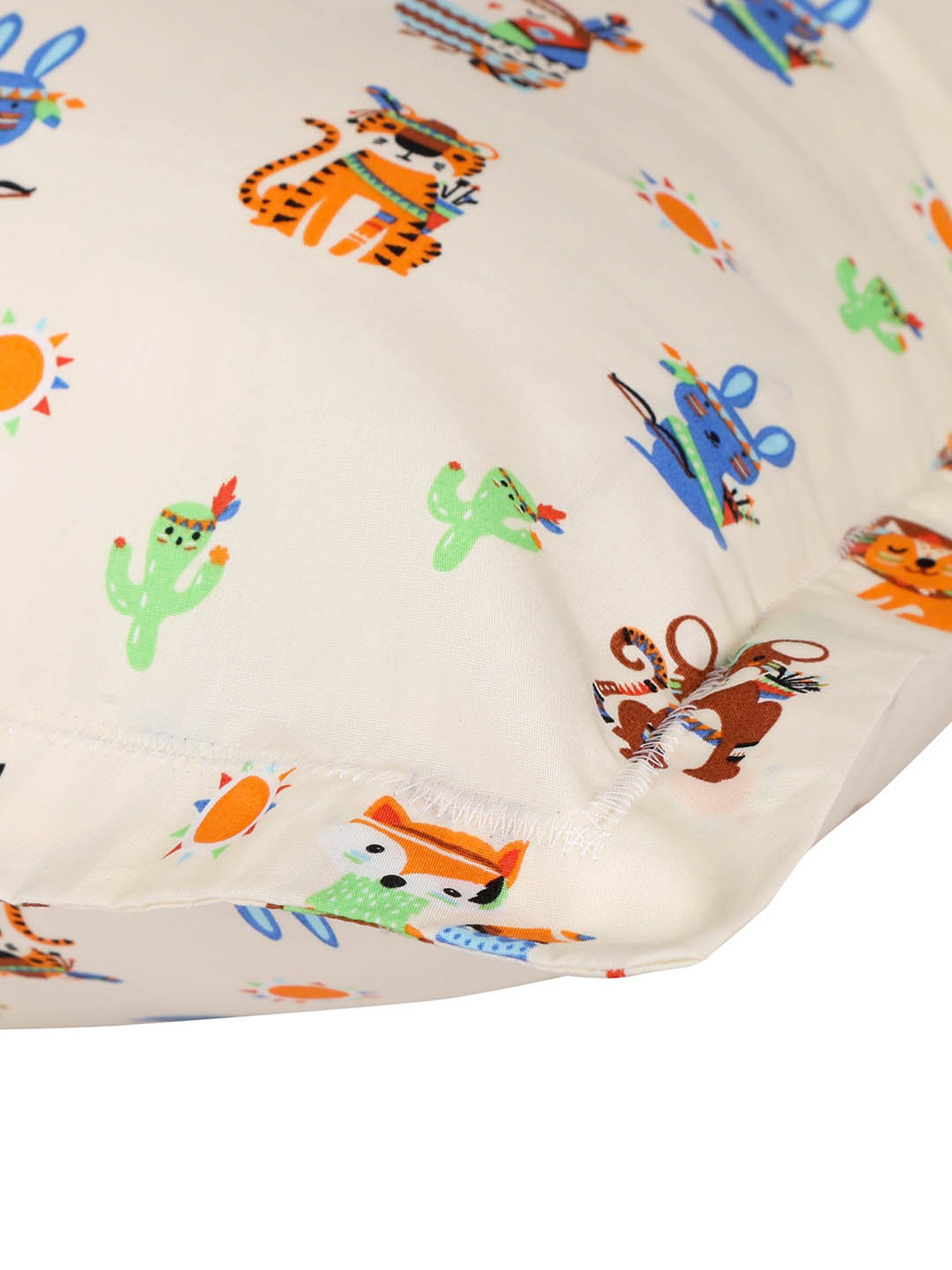 Nigh Nigh Tribal Animal Beige Cotton 300 TC Kids Bed Linen Set