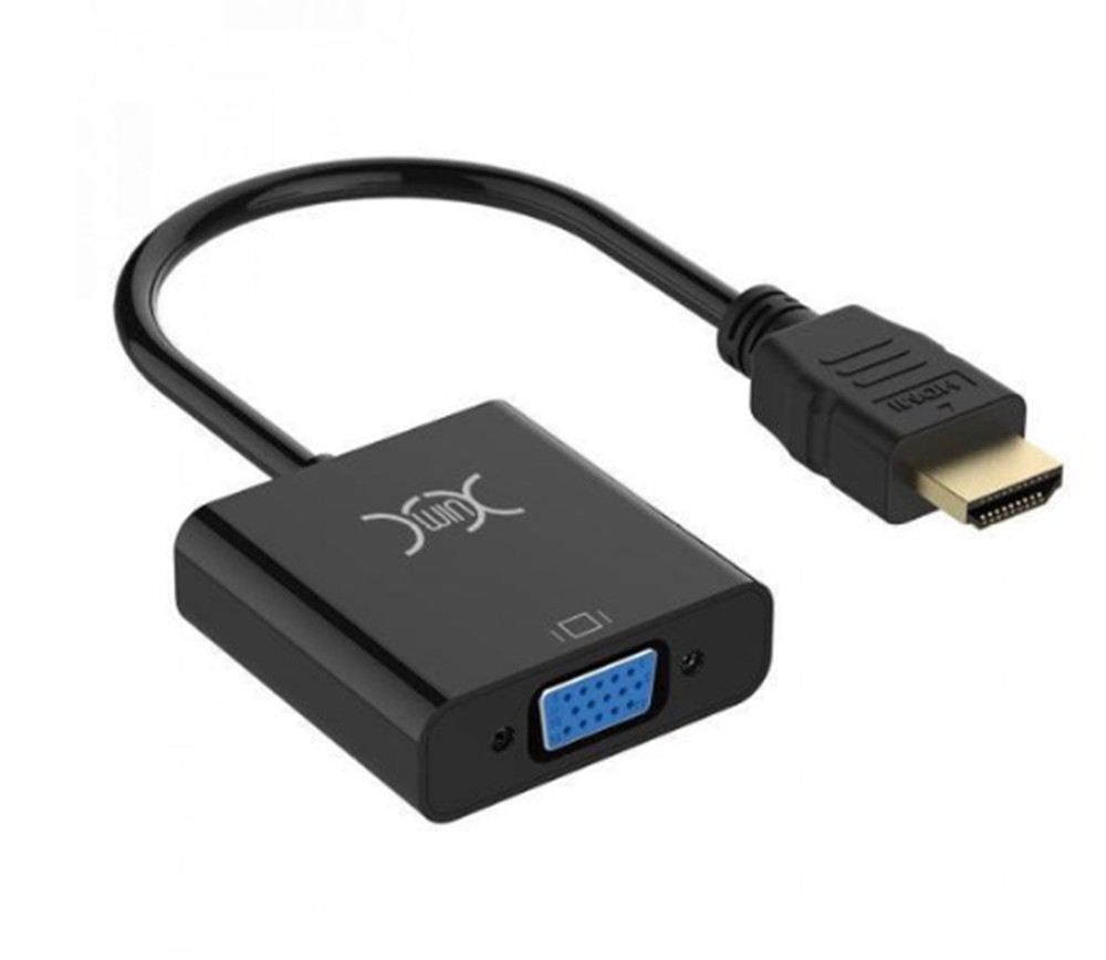 HDMI to VGA, Gold-Plated HDMI to VGA Adapter (Male to Female) for Computer, Desktop, Laptop, PC, Monitor, Projector, HDTV, Chromebook, Raspberry Pi, Roku, Xbox and More - Black