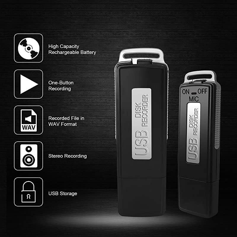 Voice Recorder Upgraded Voice Activated Recorder 8GB Sound Audio Recorder Dictaphone 160 Hours Recordings Capacity Dictaphone Tape Recorder Recording Device for Lectures Meetings