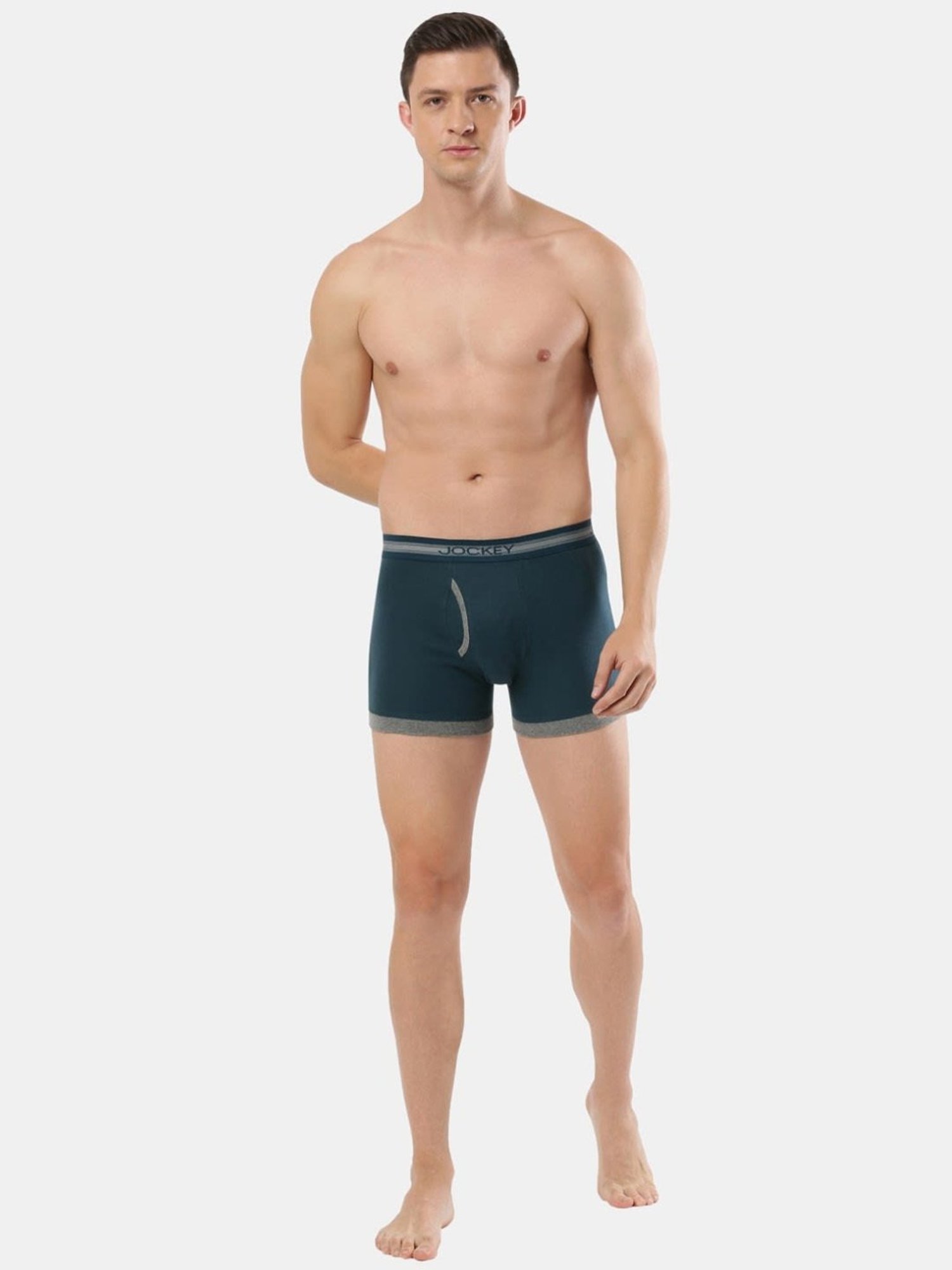 Jockey 1017 Reflecting Pond Super Combed Cotton Rib Boxer Briefs with Stay Fresh Properties