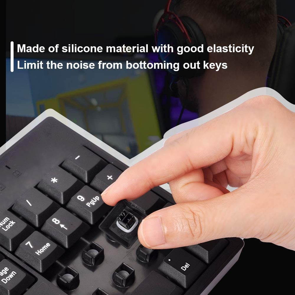 120Pcs Rubber O-Ring Mechanical Keyboard Ultra-Quiet Switch Sound Dampeners, Key Cap Remover, Cleaning Brush, Cleaning Mud, Cherry MX Switch Keyboard and Mechanical Keyboard Keys