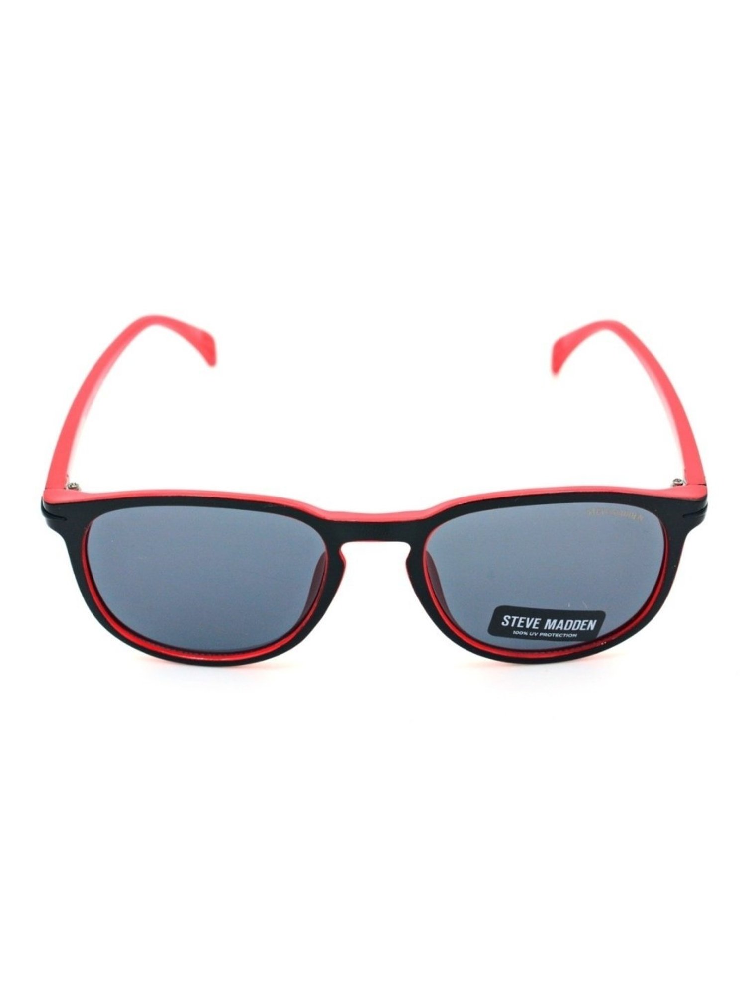 STEVE MADDEN Grey Round UV Protection Sunglasses for Men