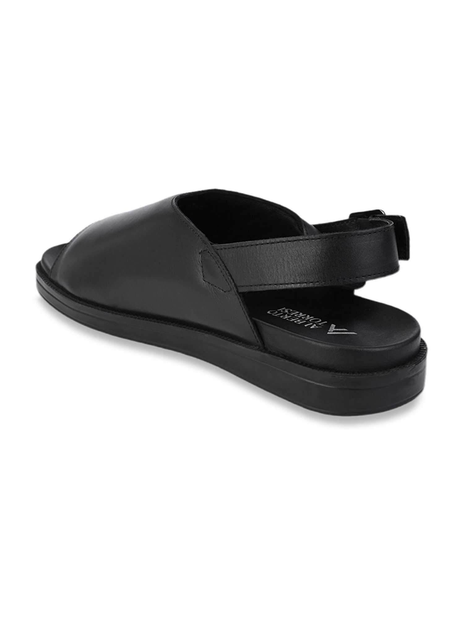 Alberto Torresi Men's Black Back Strap Sandals