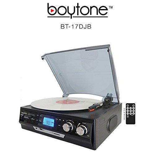 Boytone BT-17DJB Multi RPM Turntable, Black