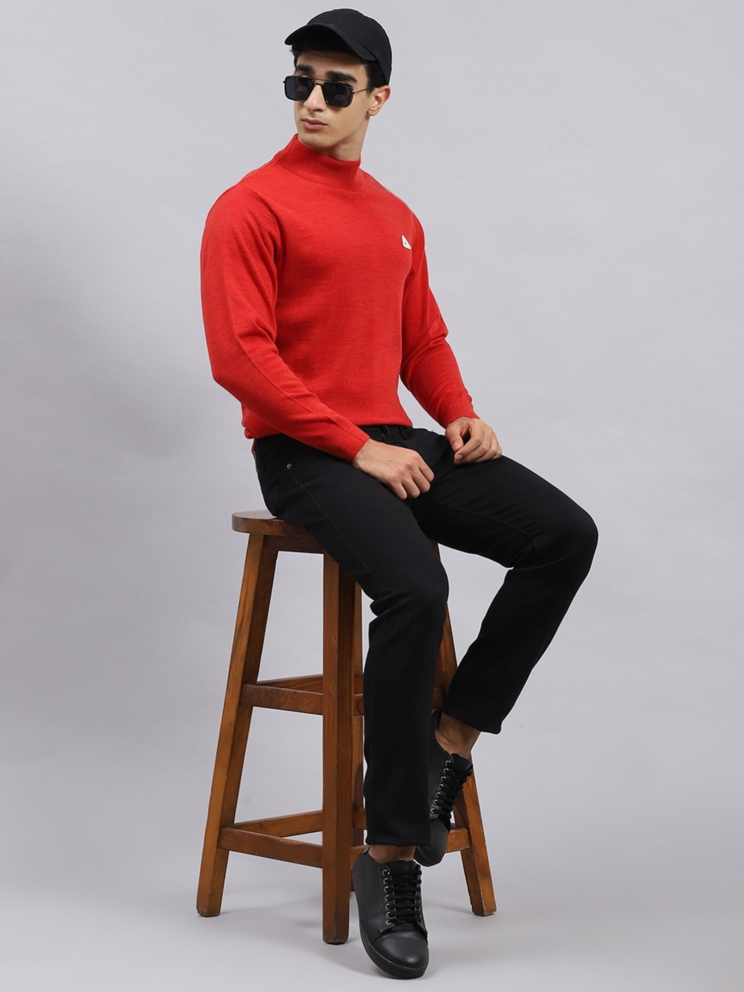 Monte Carlo Red Regular Fit Sweater