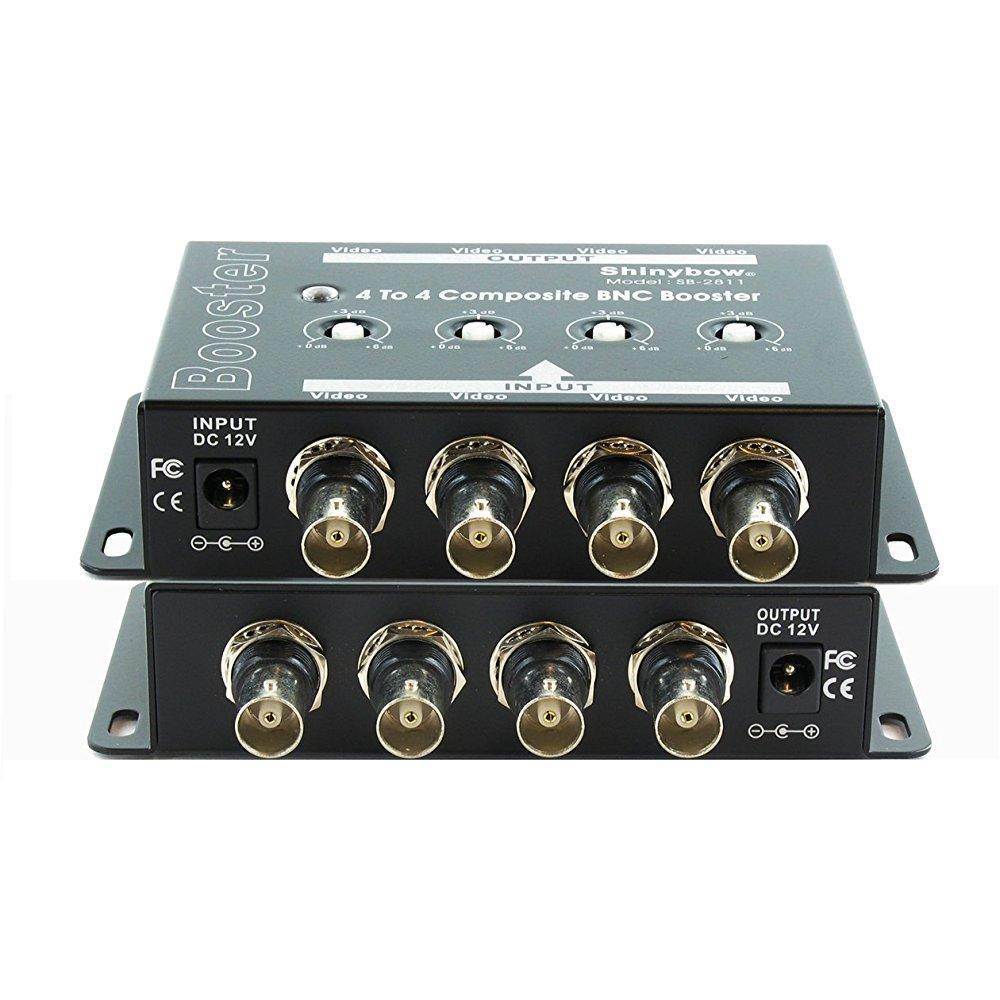 Shinybow 4x4 (4:4) Composite BNC Video Booster Extender Distribution Amplifier SB-2811