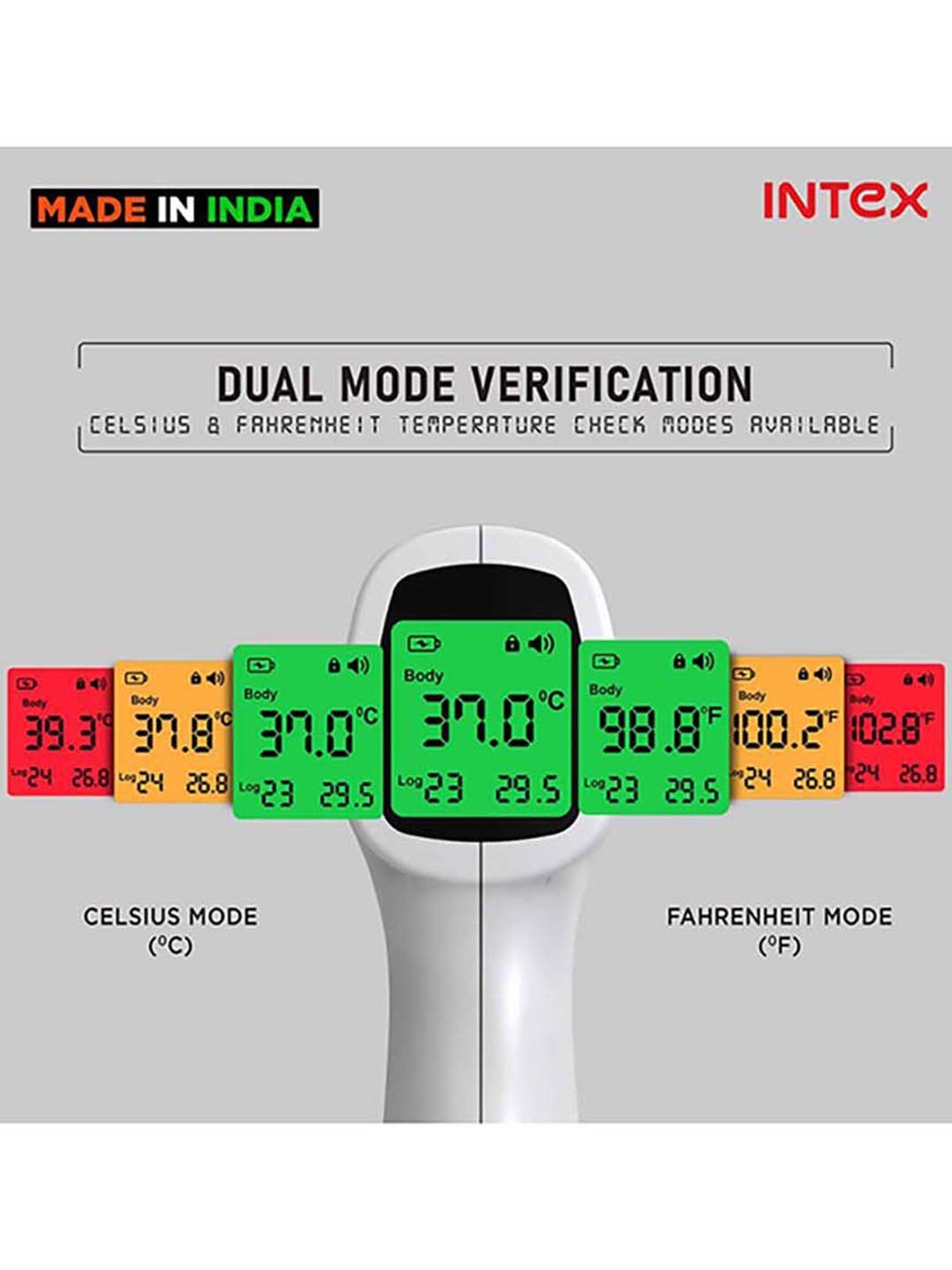 Intex Digital Infrared Thermometers (White and Grey)