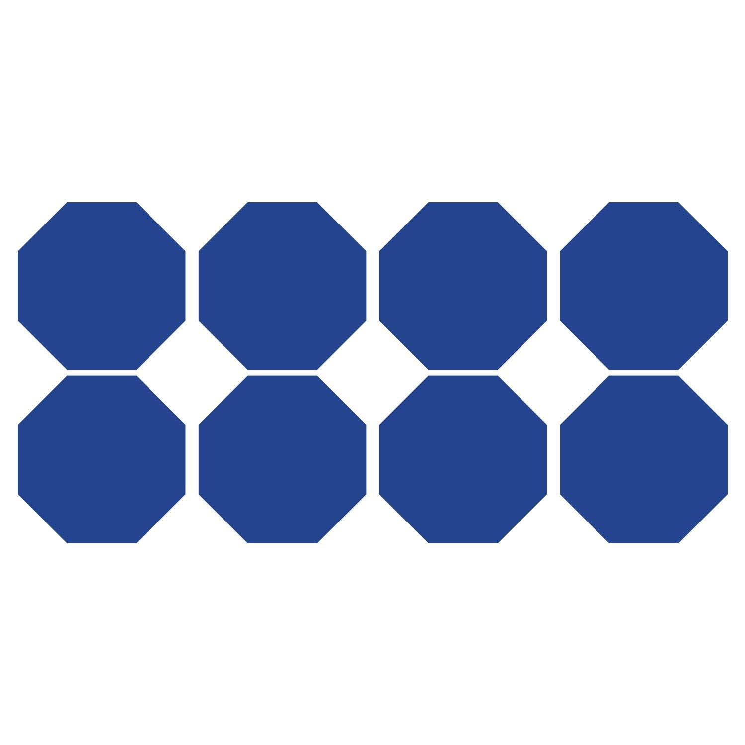 LiteMark 3.5 Inch Black Removable Octagon Decals - Pack of 18