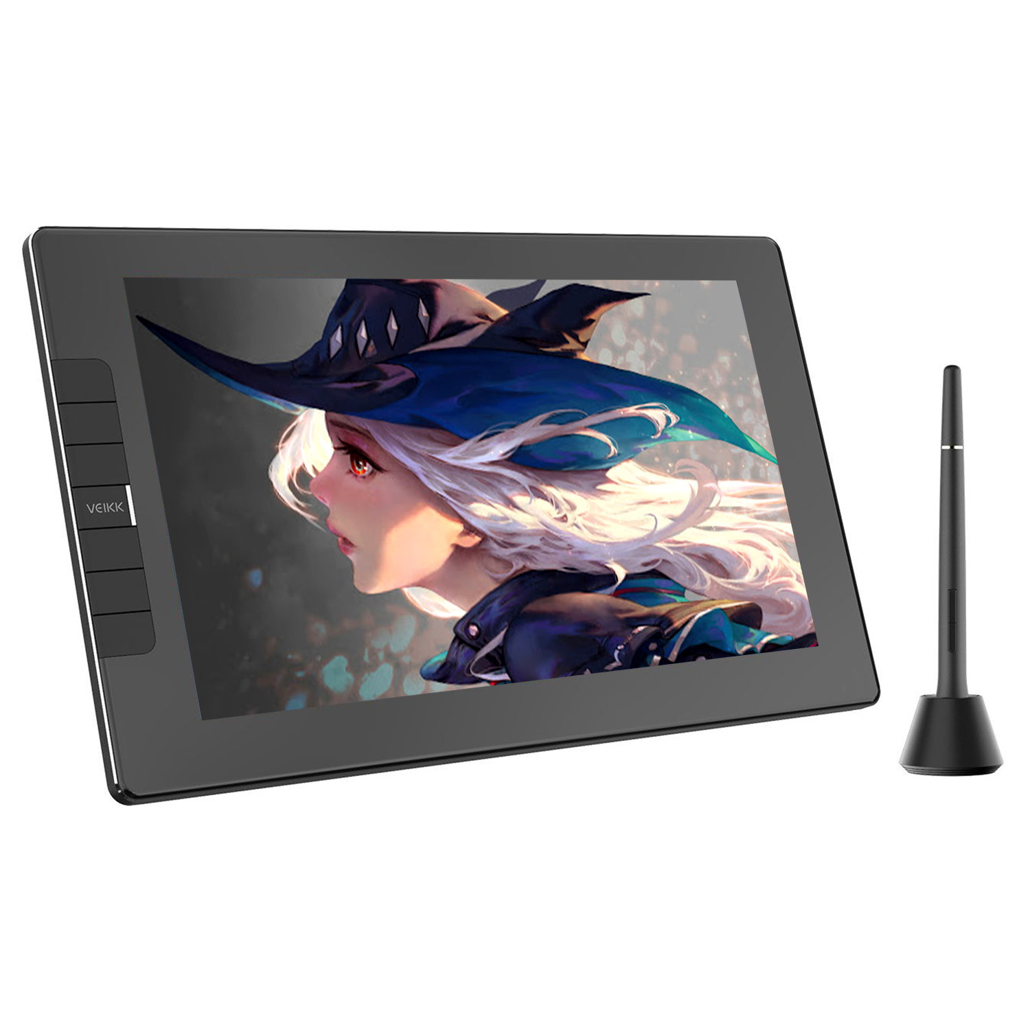 VEIKK VK1200 Drawing Monitor Full-Laminated Graphics Drawing Tablet Monitor with Tilt Function Battery Free Stylus and 6 Shortcut Keys (8192 Levels Pen Pressure and 72% NTSC)-11.6 Inch IPS Pen display