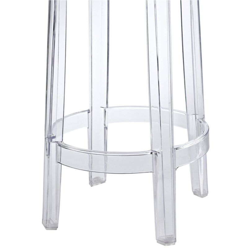Trevor Modern Counter Height Barstool Clear - Edgemod