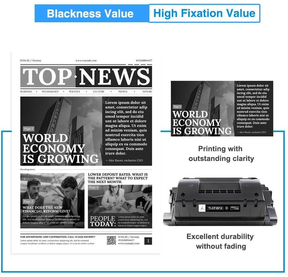 TRUE IMAGE Compatible Toner Cartridge Replacement for CF281X 81X 81A CF281A Laserjet Enterprise MFP M605 M604 Toner M605N M605DN M605X M604N M604DN M630 M630dn M606 M630h M630z M630f (Black, 2-Pack)