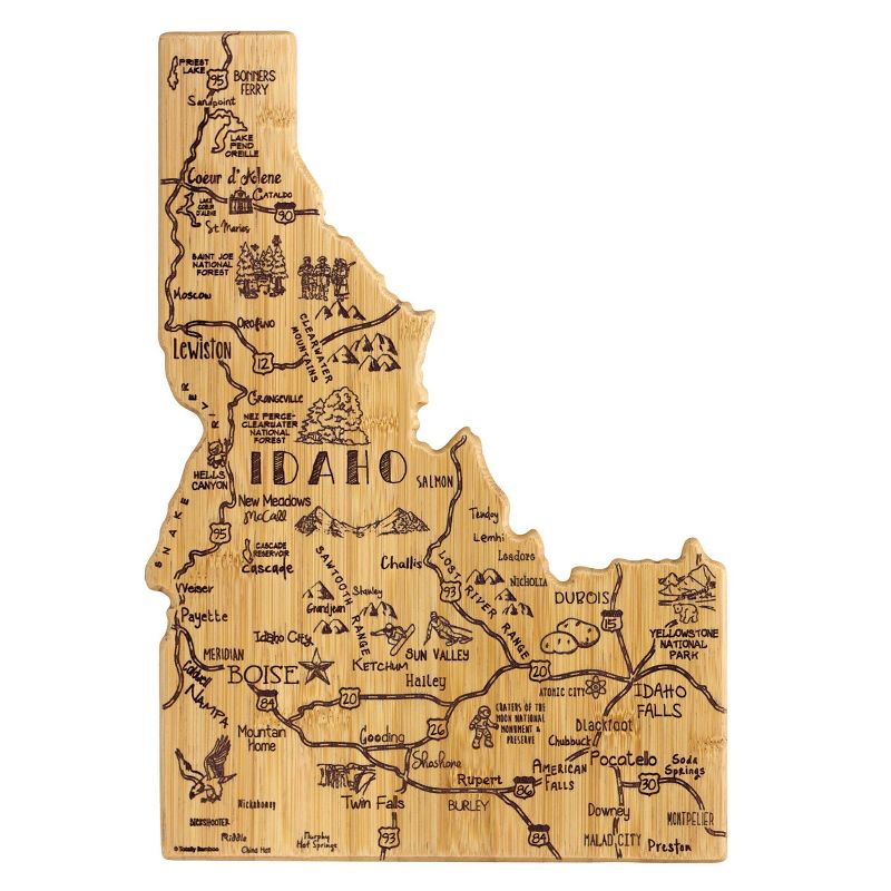 Totally Bamboo Destination Idaho Serving and Cutting Board