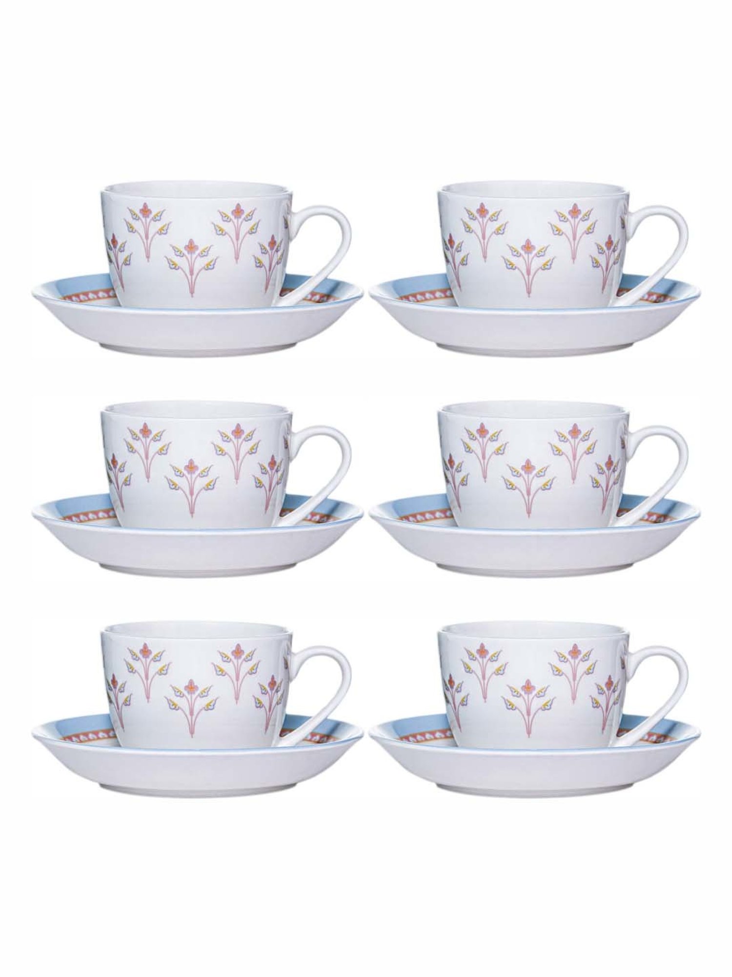 SONAKI White Bone China Tea Coffee Cup - Set of 12