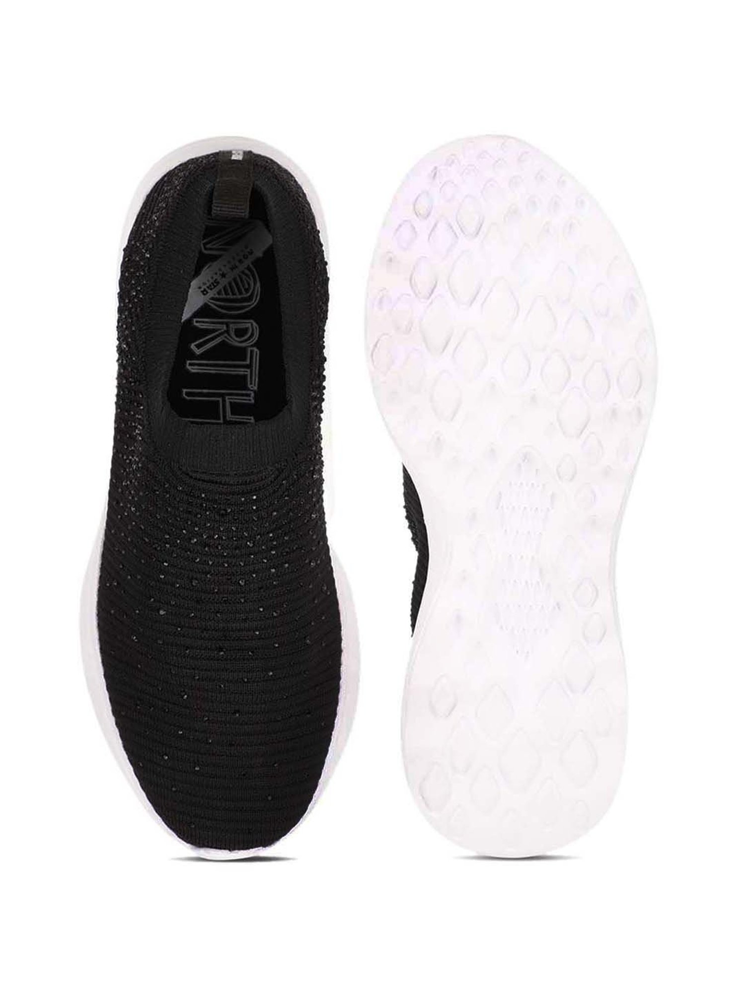 North Star by Bata Women's Black Running Shoes