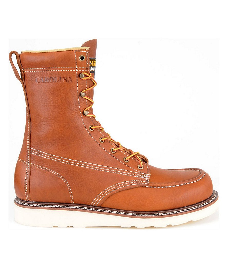 Carolina Men's AMP USA 8#double; Moc Toe Wedge Work Boots