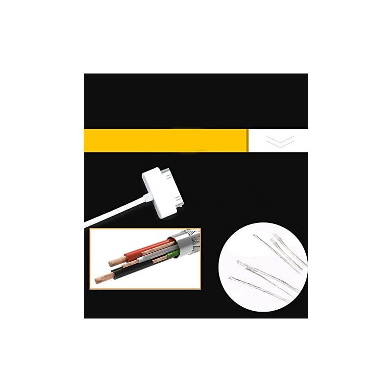 2pcs 30 Pin USB Sync Charging Cable Cord Replacement for Old Apple iPhone 44S 3G3GS iPad 123iPod NanoiPod Touch