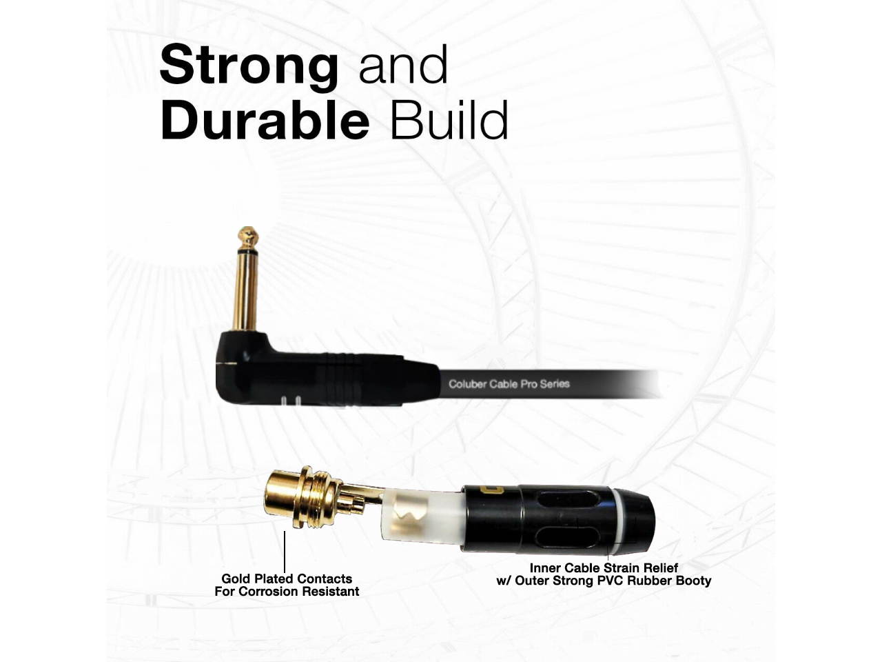 Right Angle 1/4 TS Male - RCA Female Unbalanced Cable - Custom Length Color Cord