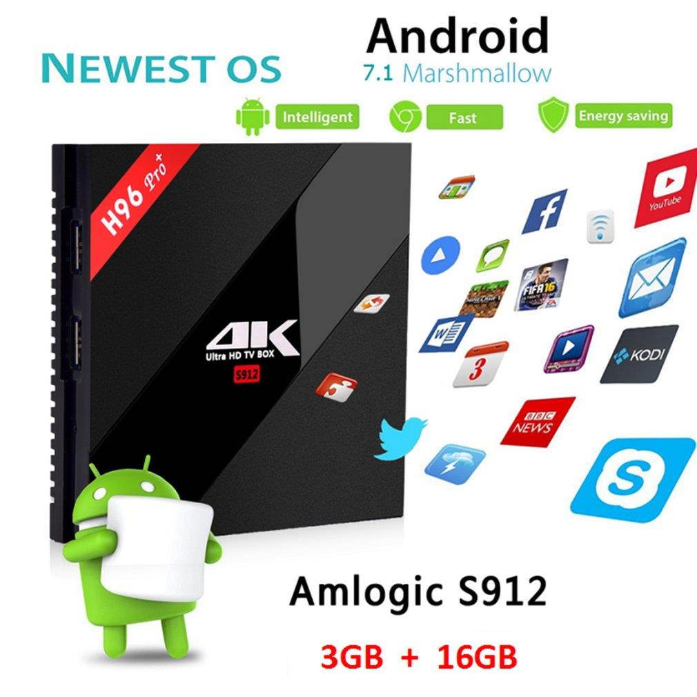 H96 pro+ Portable Size Home Smart TV Box Tops S912 Octa Core 3+16G Dual Band Wireless WIFI Media Player for Android